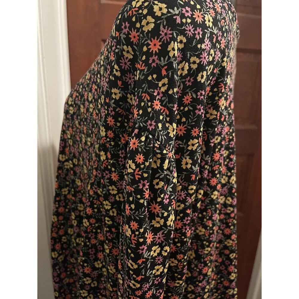 Size 3X Adrianna Papell Balloon 3/4‎ Sleeve Multicolored Floral Print Womens Top - Picture 8 of 9